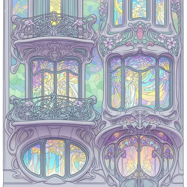 Generate AI Art Nouveau Architecture gallery