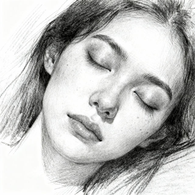 Eyes Closed Drawings - AI Generated Art gallery