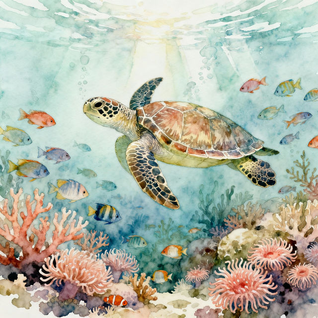 Turtle Drawings - Made With AI gallery