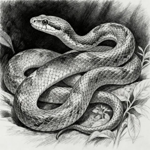 Sketch Snake Drawing gallery