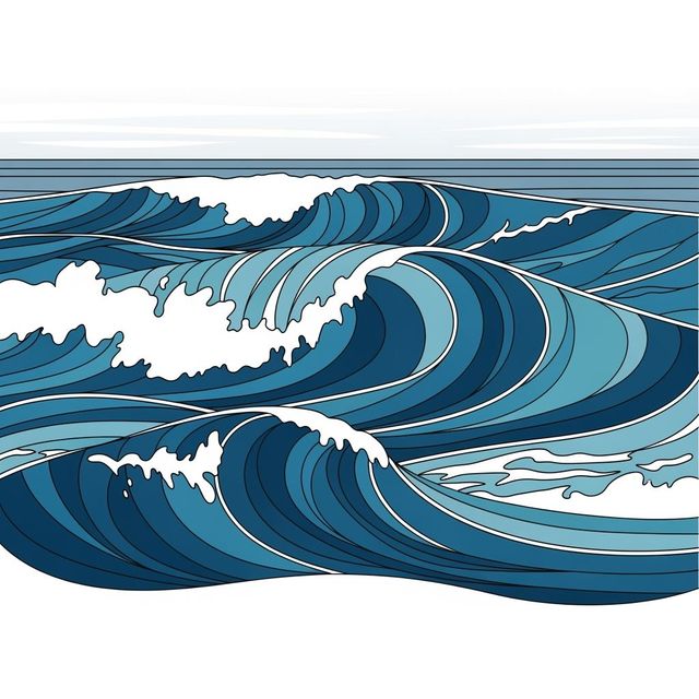 Generate Stunning Waves Drawing gallery