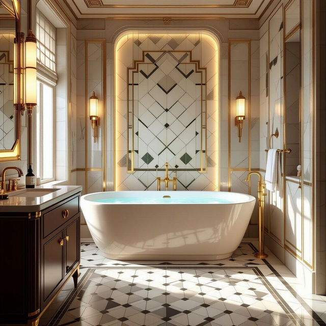 Art Deco Bathrooms - AI Generated Designs gallery