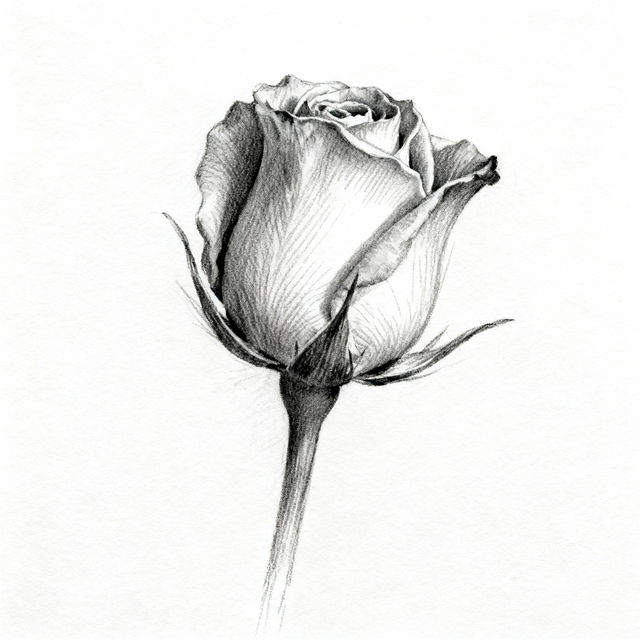 Rose Bud Drawings - AI Generated gallery