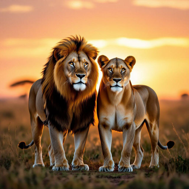 Lion and Lioness Pictures - AI Generated gallery