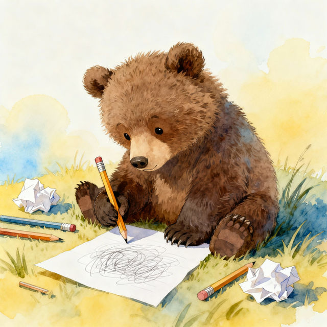 Easy Grizzly Bear Drawing gallery