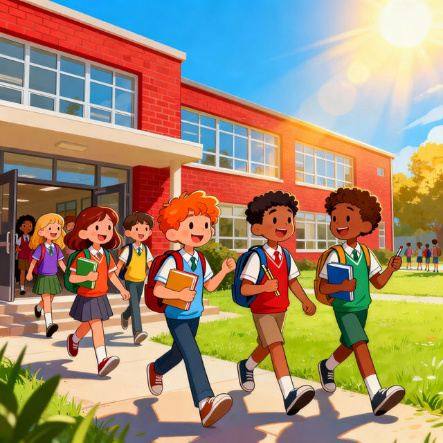 School Cartoon Images - Made With AI gallery