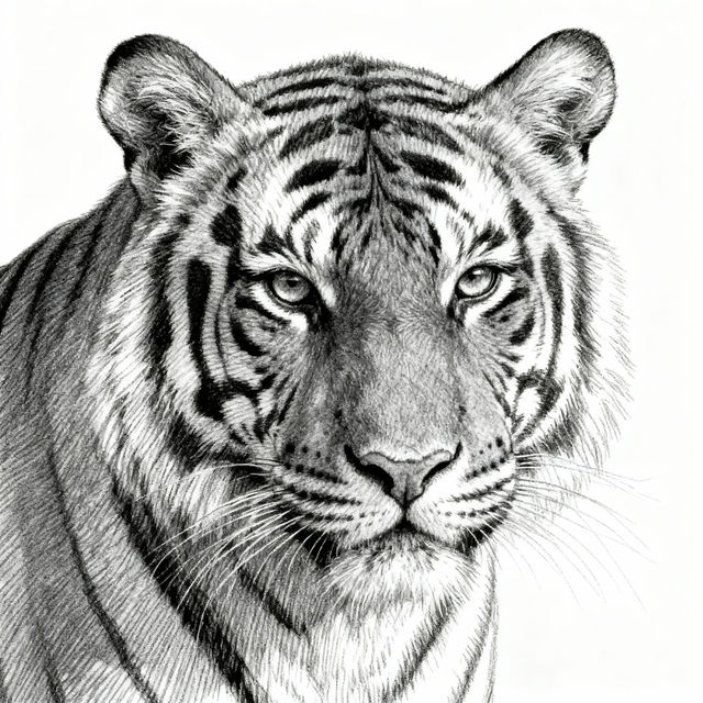Sketch Tiger Drawings - Made With AI gallery