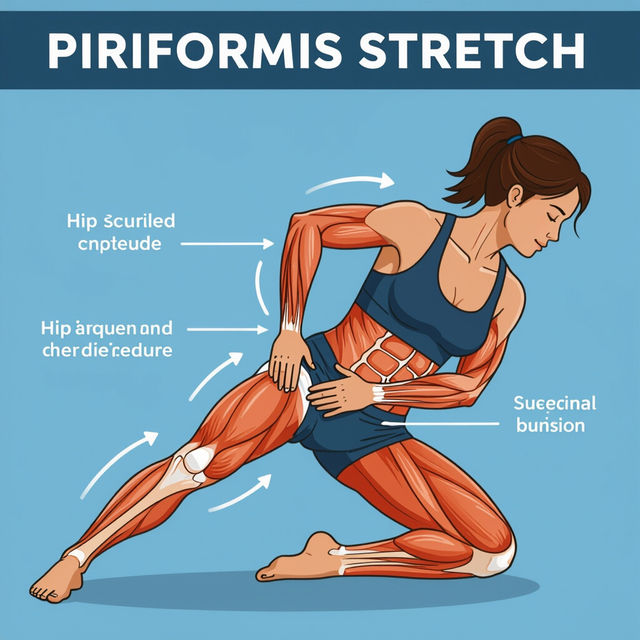 Piriformis Stretch Exercise Images gallery
