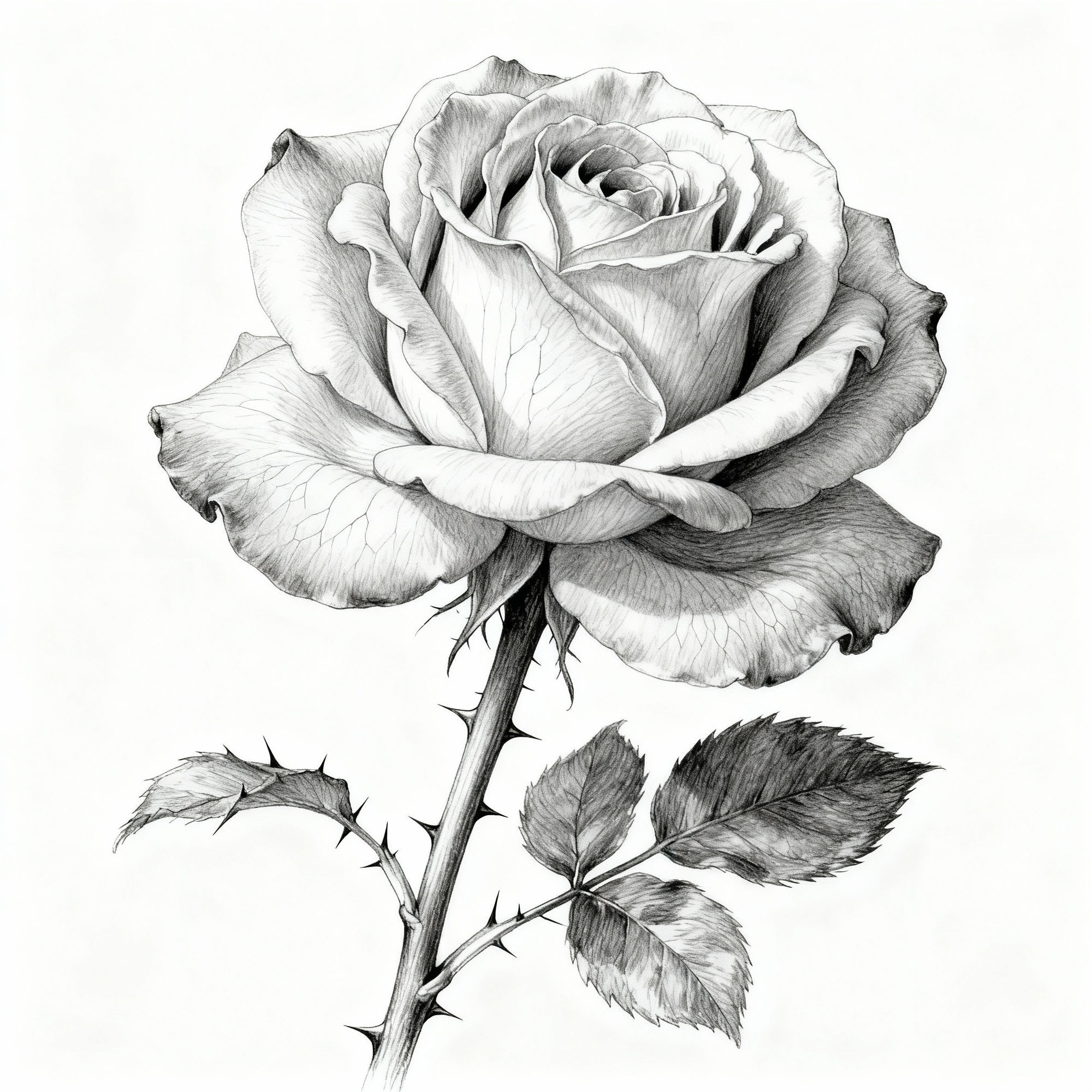 Flower Sketch Drawings - AI Art Gallery
