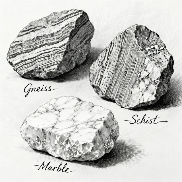 Metamorphic Rocks Drawings - AI Generated gallery
