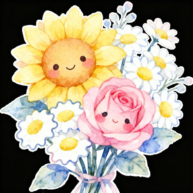Cute Drawings of Flowers gallery