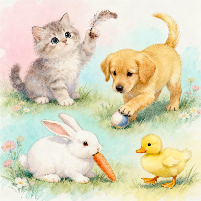 Baby Cute Animal Drawings - Made With AI gallery