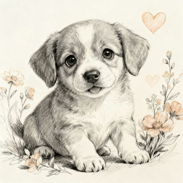 Puppy Drawings gallery