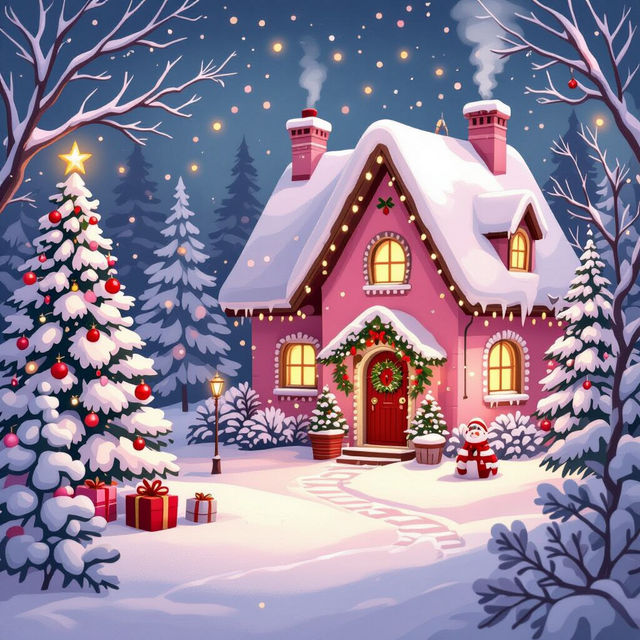 Cute Christmas Wallpaper Pink gallery