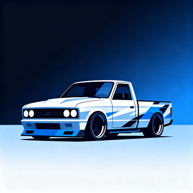 Low Truck Drawings - AI Generated gallery