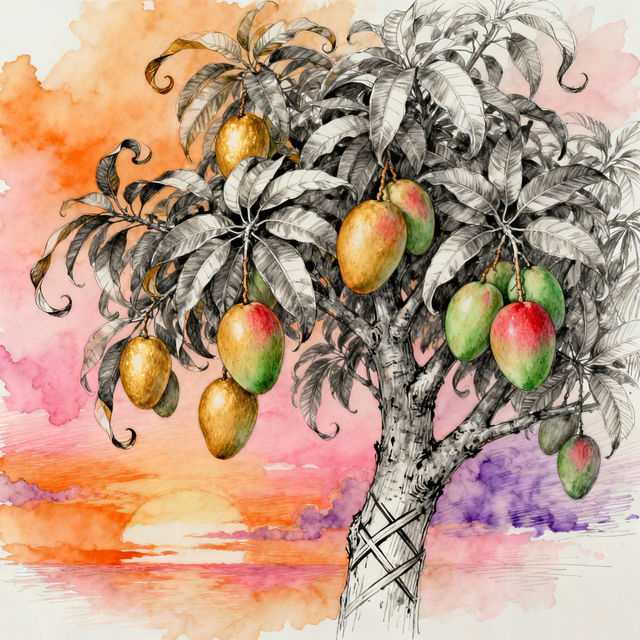 Mango Tree Drawings - AI Generated Art gallery
