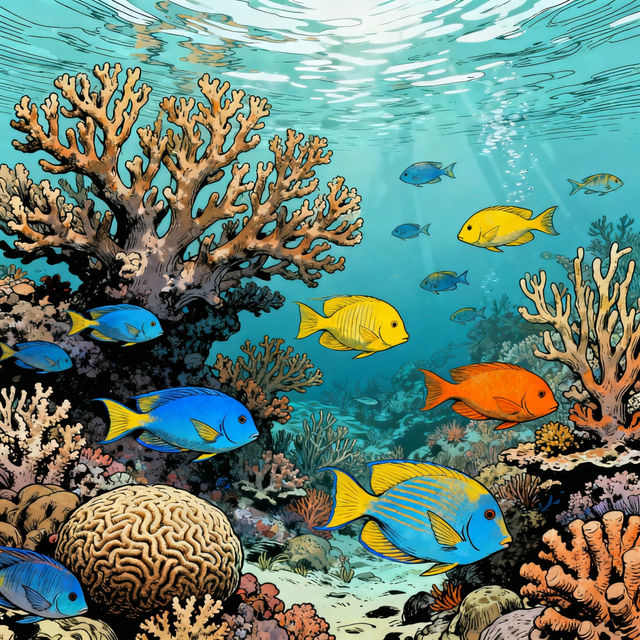 Reef Drawings - AI Generated Art gallery