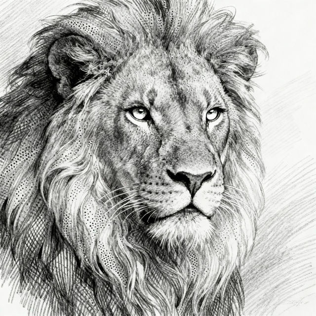 Lion Drawings - Made With AI gallery
