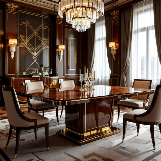 Art Deco Dining Tables - AI Generated Designs gallery