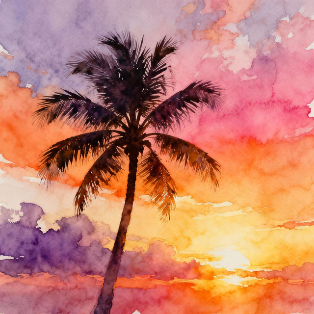 Palm Tree Drawings - AI Generated Art gallery