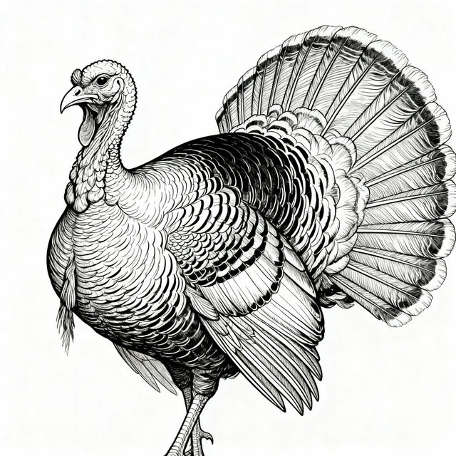 Turkey Line Drawings - AI Generated gallery