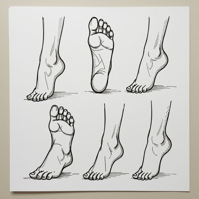 Foot Drawing Easy - Learn to Draw Feet gallery