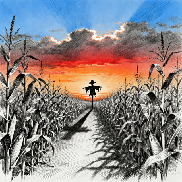 Corn Field Drawings - AI Generated Art gallery