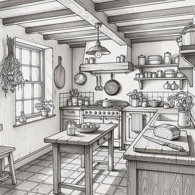 AI Kitchen Drawing Gallery gallery