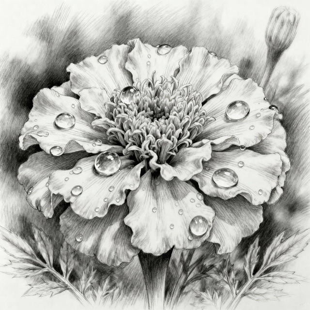 Marigolds Drawing gallery