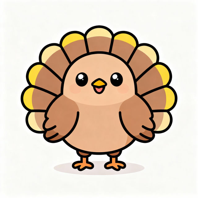 Easy Cartoon Turkey Drawing gallery