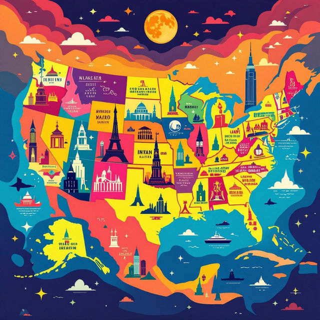 US Map Pictures - Made With AI gallery