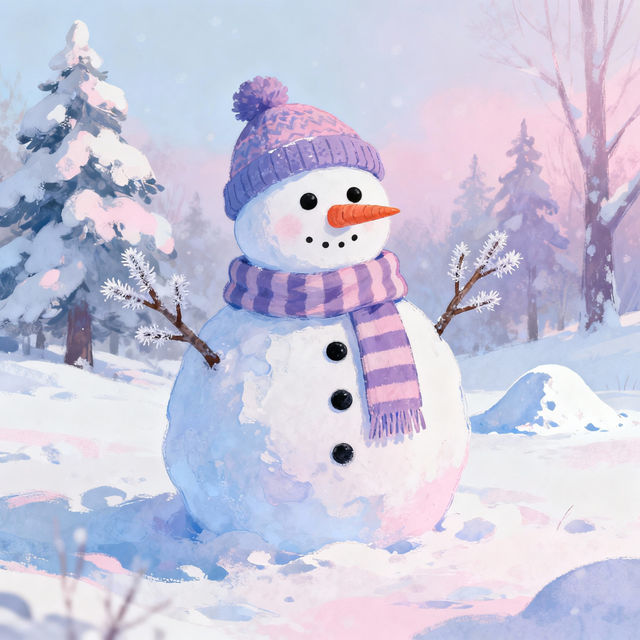 Drawing Of Snowman gallery