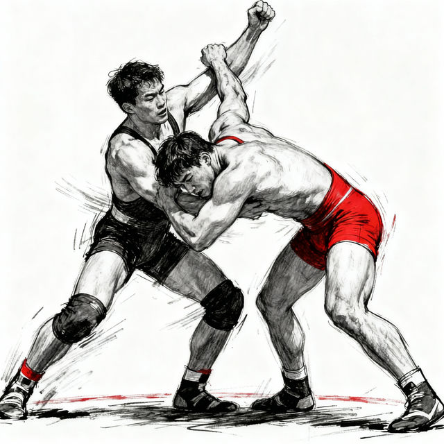 Wrestling Drawings gallery