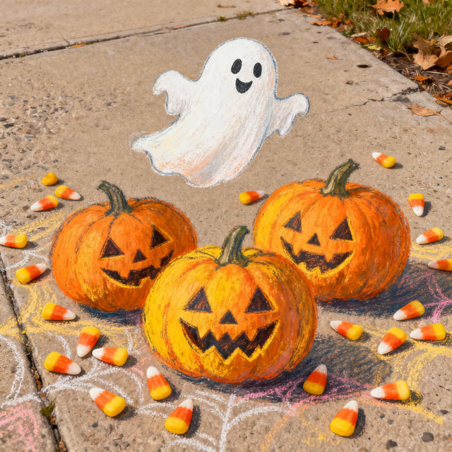 Halloween Chalk Art gallery