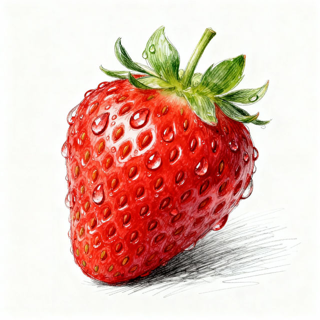 Strawberry Sketch Art - Made With AI gallery