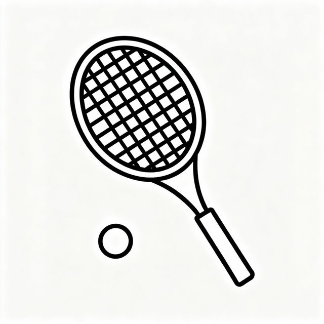Tennis Racket Drawing Easy gallery