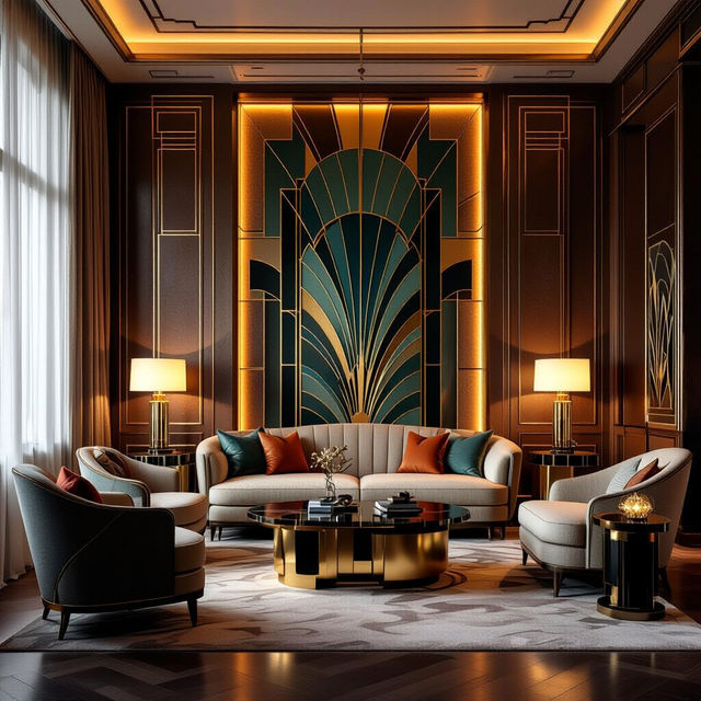AI-Powered Art Deco Interior Design gallery