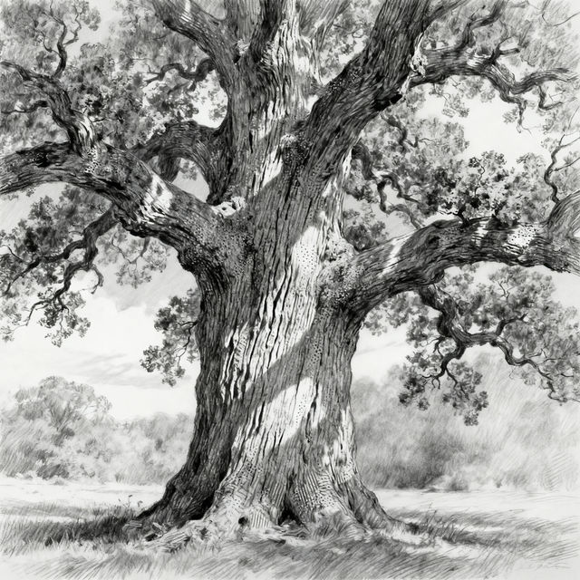 Sketch Of A Tree - AI Generated gallery