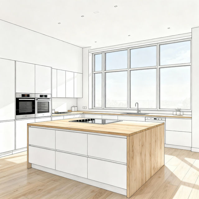 Island Kitchen Layout Drawings gallery