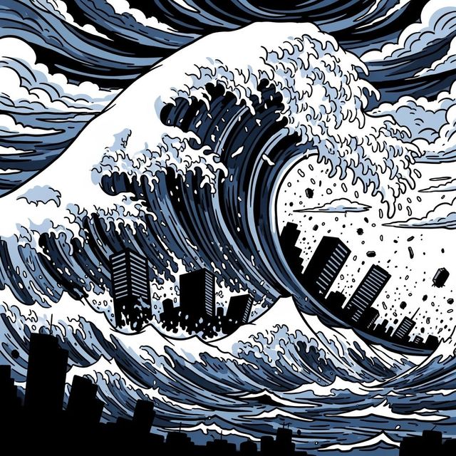 Browse Tsunami Drawings Made With AI gallery
