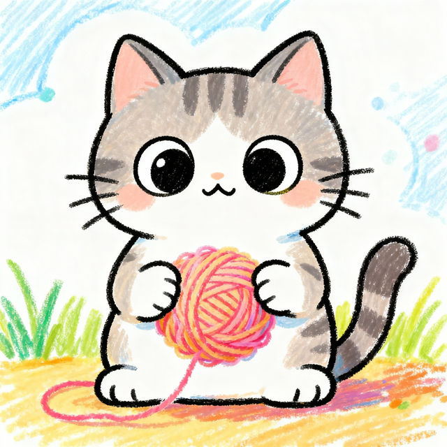 Cute Cat Drawings For Kids gallery