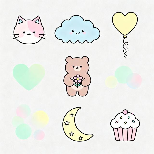 Simple Cute Drawings - Easy AI Creations gallery