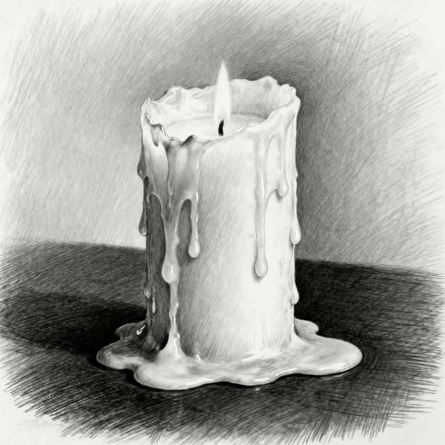 Melting Candle Drawing gallery