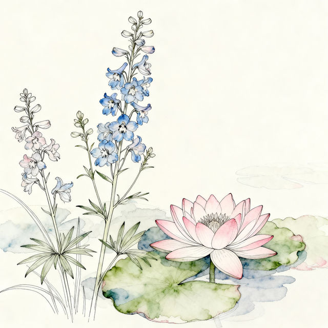 July Birth Flower Drawings gallery