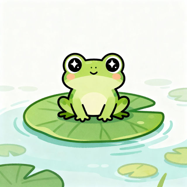 Kawaii Frog Drawings - Made With AI gallery