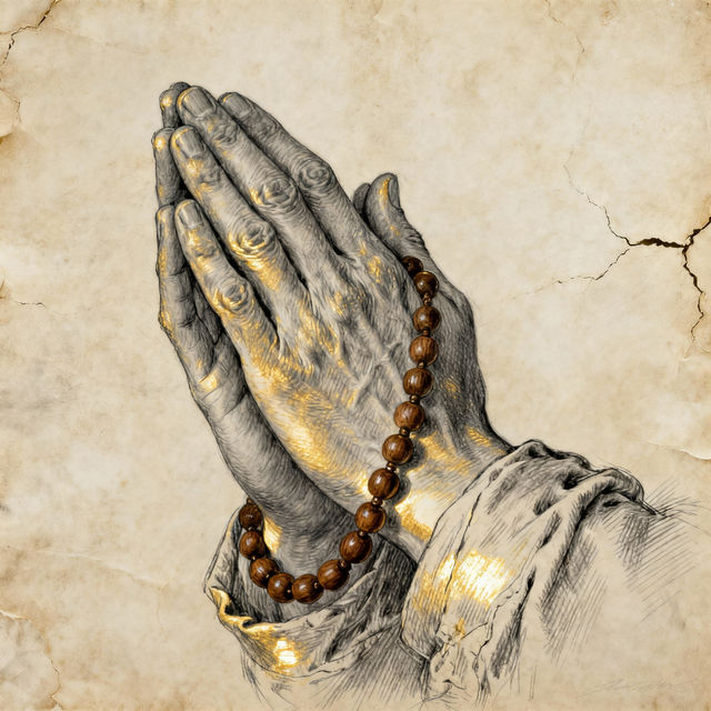 Realistic Praying Hands Drawings - Made With AI gallery