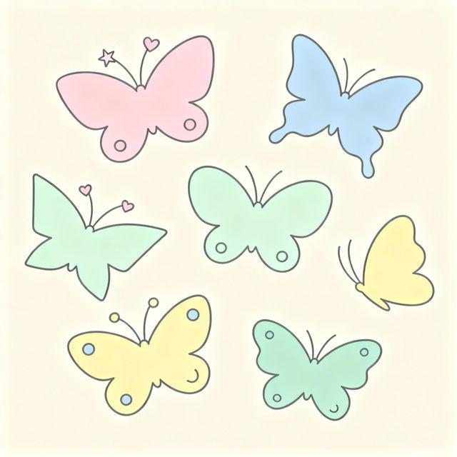 Butterfly Drawing Easy Cute gallery