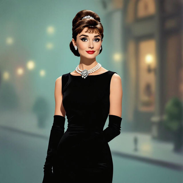 Audrey Wallpaper - AI Generated gallery