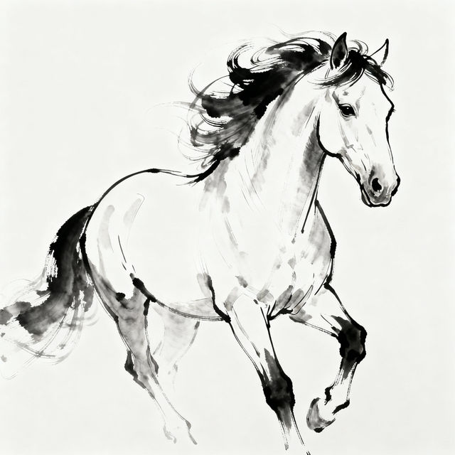 Horse Line Drawings - AI Generated gallery