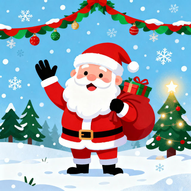 Santa Claus Cartoon Drawings - Made With AI gallery